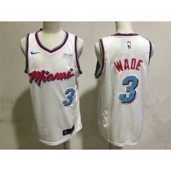 Miami Heat #3 Dwyane Wade White City Edition Nike Swingman Men Jersey