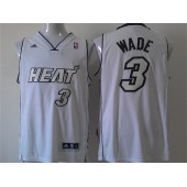 Miami Heat #3 Dwyane Wade White New Revolution 30 Men Jersey