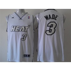 Miami Heat #3 Dwyane Wade White New Revolution 30 Men Jersey