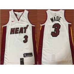 Miami Heat #3 Dwyane Wade White Nike Swingman Men Jersey