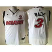 Miami Heat #3 Dwyane Wade White Swingman Men Jersey