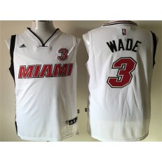 Miami Heat #3 Dwyane Wade White Swingman Men Jersey