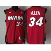 Miami Heat #34 Ray Allen Red New Revolution 30 Men Jersey