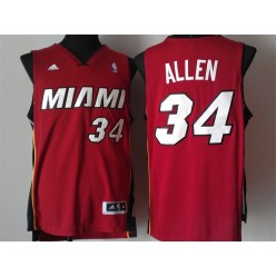 Miami Heat #34 Ray Allen Red New Revolution 30 Men Jersey
