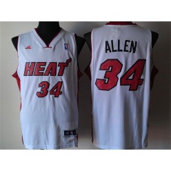 Miami Heat #34 Ray Allen White New Revolution 30 Men Jersey
