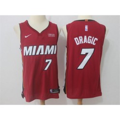 Miami Heat #7 Goran Dragic Red Nike Authentic Men Jersey