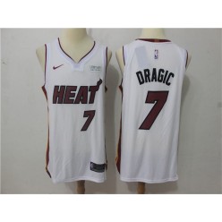 Miami Heat #7 Goran Dragic White Nike Authentic Men Jersey