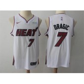 Miami Heat #7 Goran Dragic White Nike Swingman Men Jersey