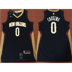 New Orleans Pelicans #0 DeMarcus Cousins Navy Nike Swingman Men Jersey Without The Sponsor's Logo