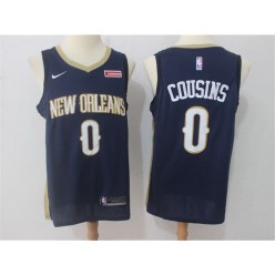 New Orleans Pelicans #0 DeMarcus Cousins Navy Nike Swingman Men Jersey