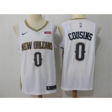 New Orleans Pelicans #0 DeMarcus Cousins White Nike Swingman Men Jersey