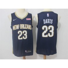New Orleans Pelicans #23 Anthony Davis Navy Nike Swingman Men Jersey