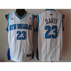 New Orleans Pelicans #23 Anthony Davis Revolution 30 Swingman White Home Men Jersey