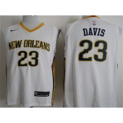 New Orleans Pelicans #23 Anthony Davis White Nike Authentic Men Jersey