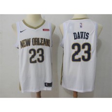 New Orleans Pelicans #23 Anthony Davis White Nike Swingman Men Jersey