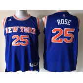 New York Knicks #25 Derrick Rose Blue Stitched Men Jersey