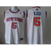 New York Knicks #5 Jason Kidd White New Revolution 30 Men Jersey