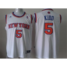 New York Knicks #5 Jason Kidd White New Revolution 30 Men Jersey