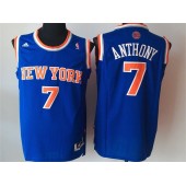 New York Knicks #7 Carmelo Anthony Blue New Revolution 30 Men Jersey