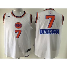 New York Knicks #7 Carmelo Anthony White 2014-15 Christmas Day Stitched Men Jersey