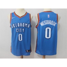 Oklahoma City Thunder #0 Russell Westbrook Blue Nike Swingman Men Jersey