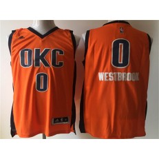 Oklahoma City Thunder #0 Russell Westbrook Orange Swingman Men Jersey