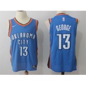 Oklahoma City Thunder #13 Paul George Blue Nike Swingman Men Jersey