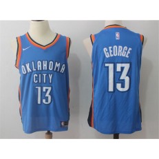 Oklahoma City Thunder #13 Paul George Blue Nike Swingman Men Jersey