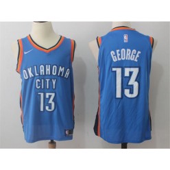 Oklahoma City Thunder #13 Paul George Blue Nike Swingman Men Jersey