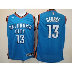 Oklahoma City Thunder #13 Paul George Blue Swingman Men Jersey