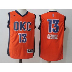 Oklahoma City Thunder #13 Paul George Orange Swingman Men Jersey