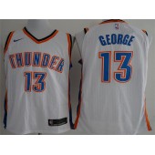 Oklahoma City Thunder #13 Paul George White Nike Authentic Men Jersey