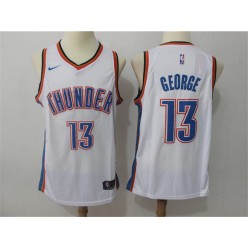 Oklahoma City Thunder #13 Paul George White Nike Swingman Men Jersey