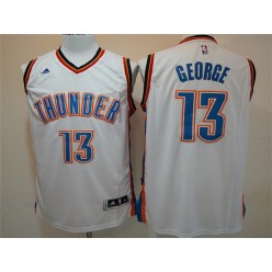 Oklahoma City Thunder #13 Paul George White Swingman Men Jersey