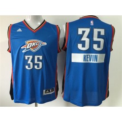 Oklahoma City Thunder #35 Kevin Durant Blue 2014-15 Christmas Day Swingman Men Jersey