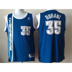 Oklahoma City Thunder #35 Kevin Durant Navy Blue Alternate Swingman Men Jersey