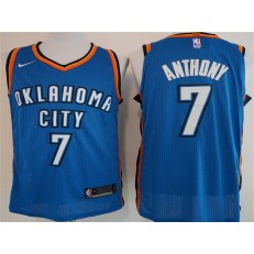 Oklahoma City Thunder #7 Carmelo Anthony Blue Nike Authentic Men Jersey