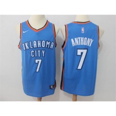 Oklahoma City Thunder #7 Carmelo Anthony Blue Nike Swingman Men Jersey