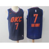 Oklahoma City Thunder #7 Carmelo Anthony Navy Nike Swingman Men Jersey