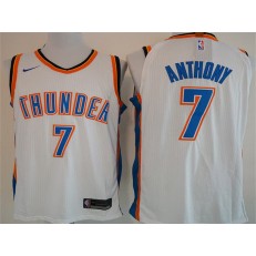 Oklahoma City Thunder #7 Carmelo Anthony White Nike Authentic Men Jersey