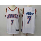 Oklahoma City Thunder #7 Carmelo Anthony White Nike Swingman Men Jersey