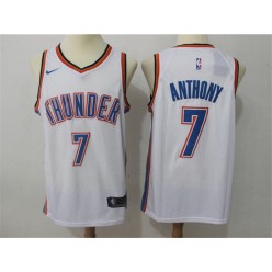 Oklahoma City Thunder #7 Carmelo Anthony White Nike Swingman Men Jersey