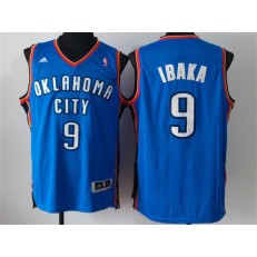 Oklahoma City Thunder #9 Serge Ibaka Blue New Revolution 30 Men Jersey