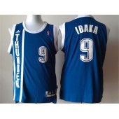Oklahoma City Thunder #9 Serge Ibaka Navy Blue Alternate Swingman Men Jersey