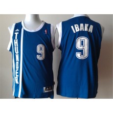 Oklahoma City Thunder #9 Serge Ibaka Navy Blue Alternate Swingman Men Jersey