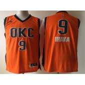 Oklahoma City Thunder #9 Serge Ibaka Orange Swingman Men Jersey