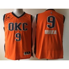 Oklahoma City Thunder #9 Serge Ibaka Orange Swingman Men Jersey