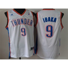 Oklahoma City Thunder #9 Serge Ibaka White New Revolution 30 Men Jersey