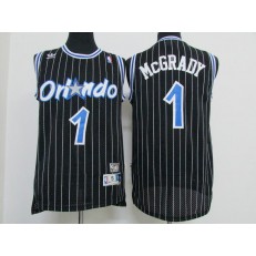 Orlando Magic #1 Tracy McGrady Black Hardwood Classics Men Jersey