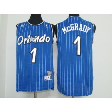 Orlando Magic #1 Tracy McGrady Blue Hardwood Classics Men Jersey